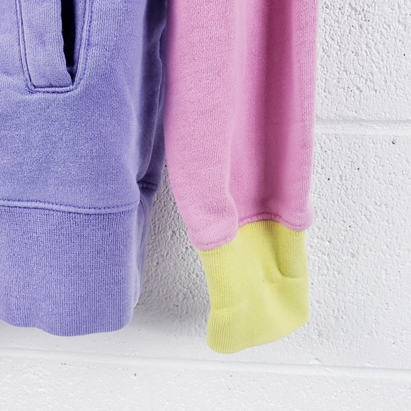 Teddy Fresh Colorblock Hoodie 2.0 Bear Pink Yellow Purple Pullover Size Small - Picture 5 of 13